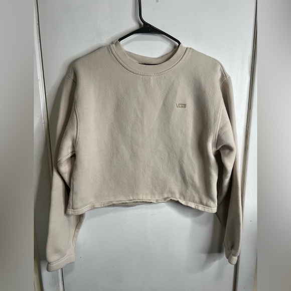 Vans Tops - Vans Off The Wall Cream/Tan Pullover Sweatshirt